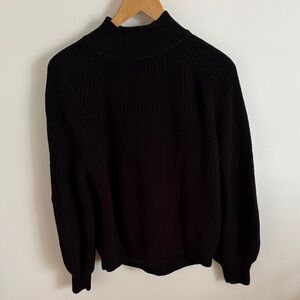 Gap heavy knit, mock neck, black sweater